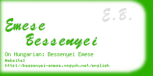 emese bessenyei business card